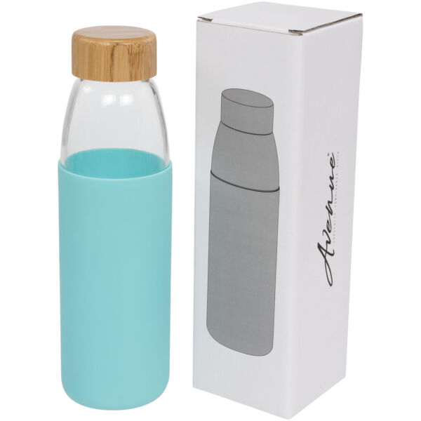 Kai 540 ml glass sport bottle with wood lid (10055003)