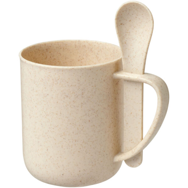 Rye 420 ml wheat straw mug with spoon (10064610)