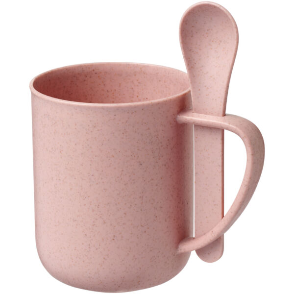 Rye 420 ml wheat straw mug with spoon (10064623)