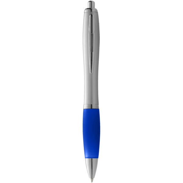 Nash ballpoint pen silver barrel and coloured grip (10635500)