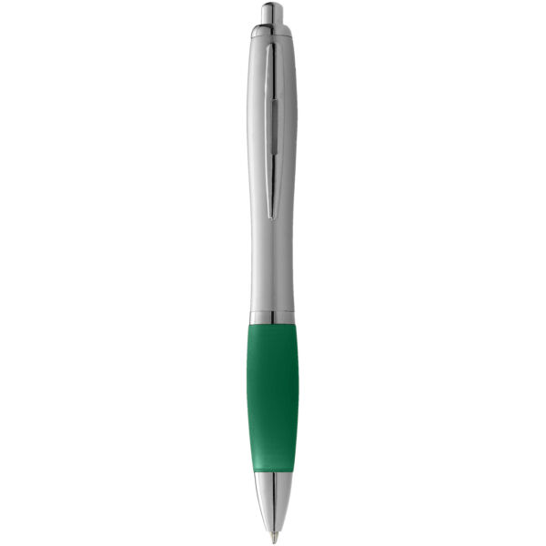 Nash ballpoint pen silver barrel and coloured grip (10635501)