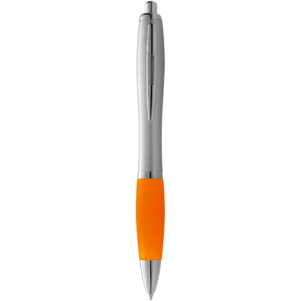 Nash ballpoint pen silver barrel and coloured grip (10635507)