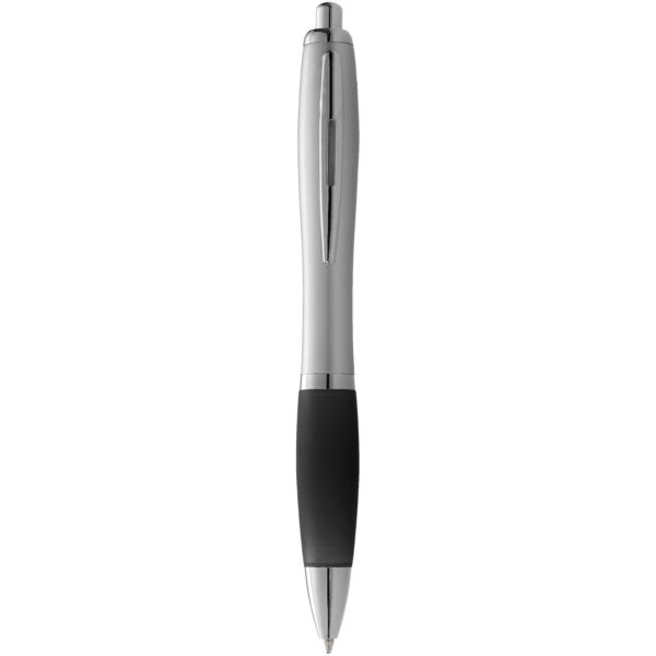 Nash ballpoint pen silver barrel and coloured grip (10635509)