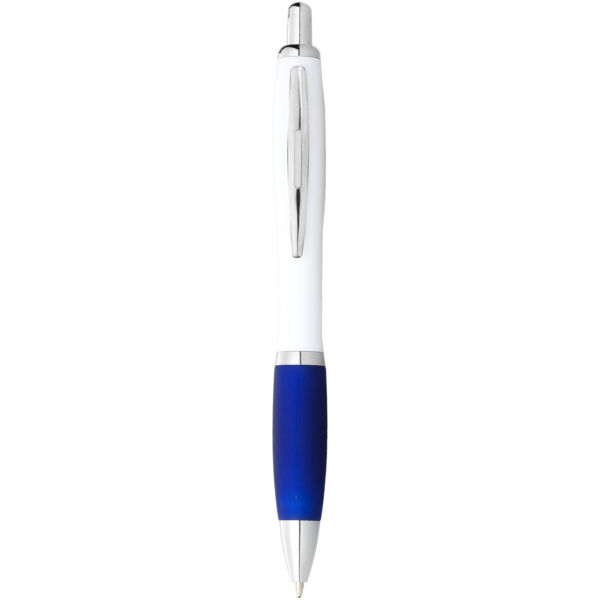 Nash ballpoint pen white barrel and coloured grip (10637100)