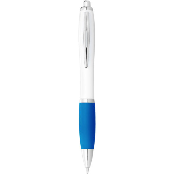 Nash ballpoint pen white barrel and coloured grip (10637106)