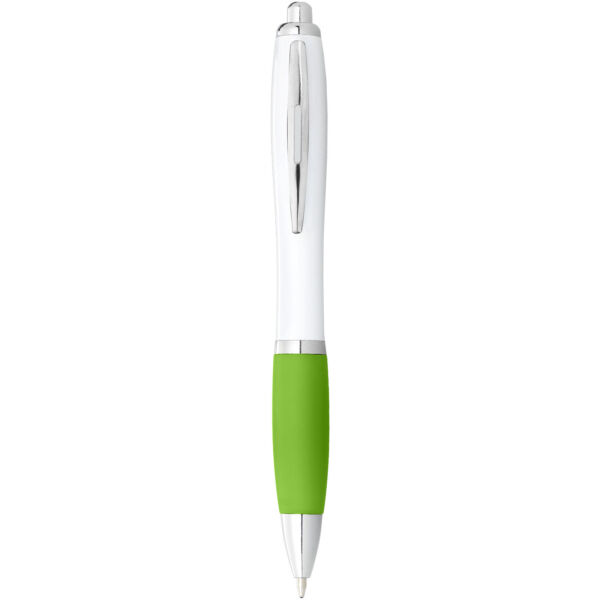 Nash ballpoint pen white barrel and coloured grip (10637109)