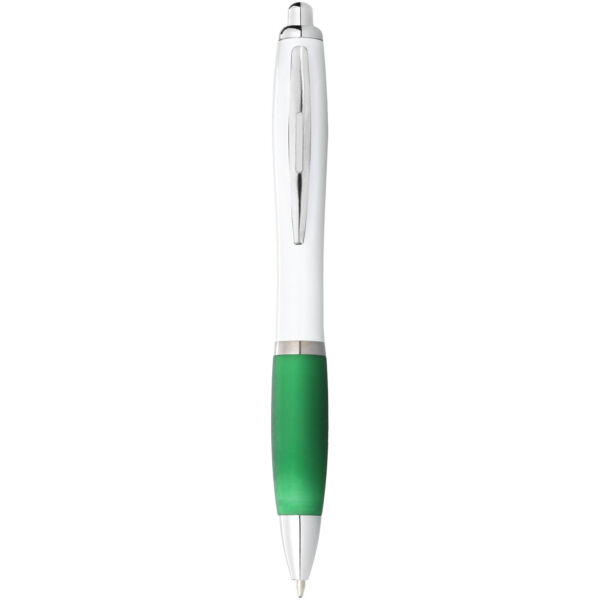 Nash ballpoint pen white barrel and coloured grip (10690001)