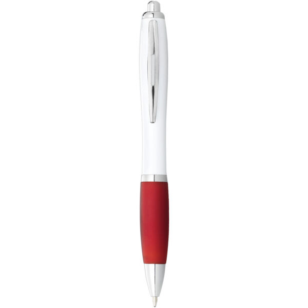 Nash ballpoint pen white barrel and coloured grip (10690002)