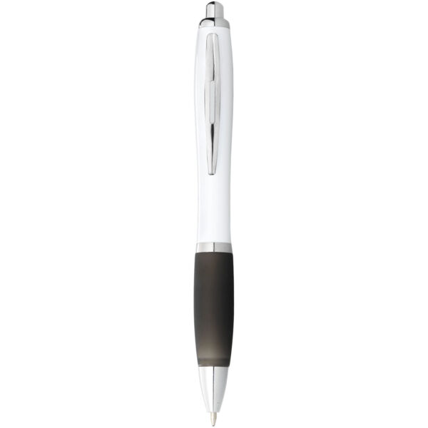 Nash ballpoint pen white barrel and coloured grip (10690003)