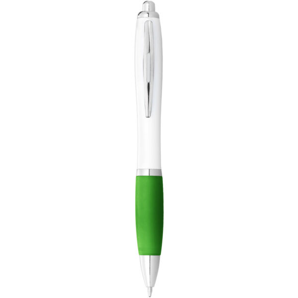 Nash ballpoint pen white barrel and coloured grip (10690009)