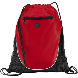 Peek zippered pocket drawstring backpack (12012002)