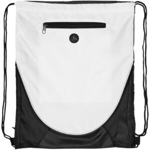 Peek zippered pocket drawstring backpack (12012005)