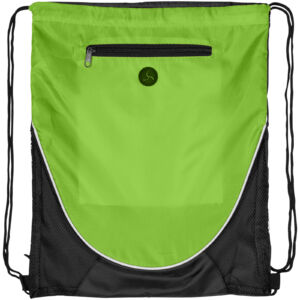 Peek zippered pocket drawstring backpack (12012006)