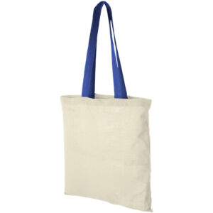 Nevada 100 g/m² cotton tote bag coloured handles (12013102)