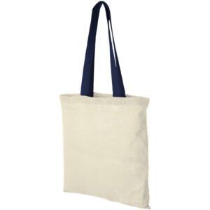 Nevada 100 g/m² cotton tote bag coloured handles (12013103)