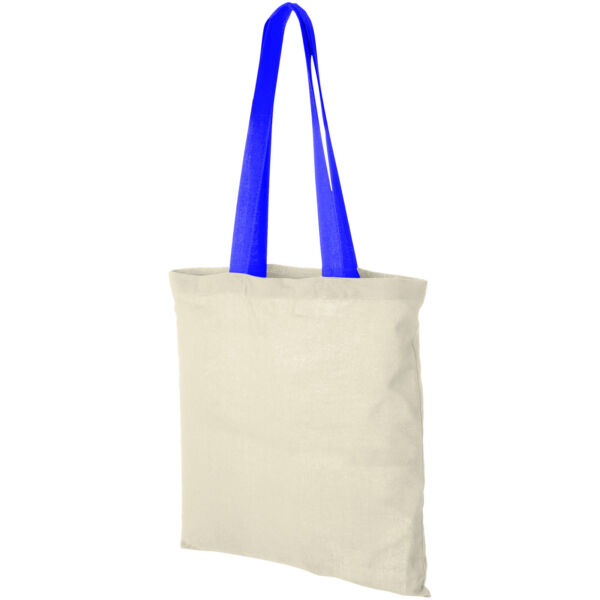 Nevada 100 g/m² cotton tote bag coloured handles (12013108)