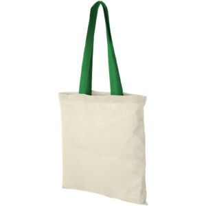 Nevada 100 g/m² coloured handles cotton tote bag (12013110)