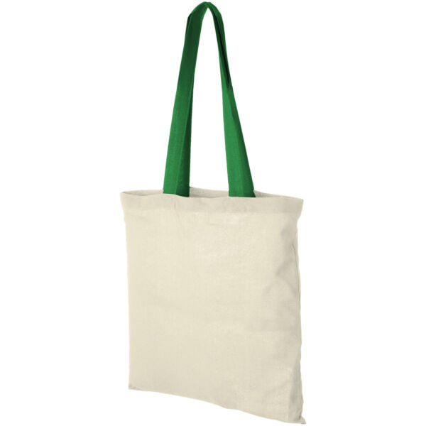 Nevada 100 g/m² coloured handles cotton tote bag (12013110)