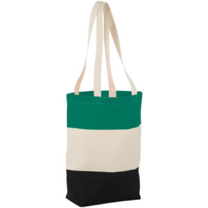 Colour-block 227 g/m² cotton tote bag (12025901)