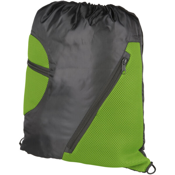 Kick zippered pockets drawstring backpack (12028702)