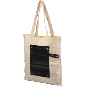 Snap 180 g/m² roll-up buttoned cotton tote bag (12040700)