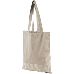 Aylin 140 g/m² silver lines cotton tote bag (12040900)